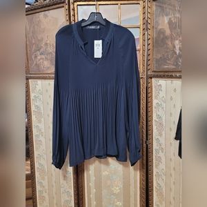 Lauren by Ralph Lauren Navy Blouse size XXL NWT